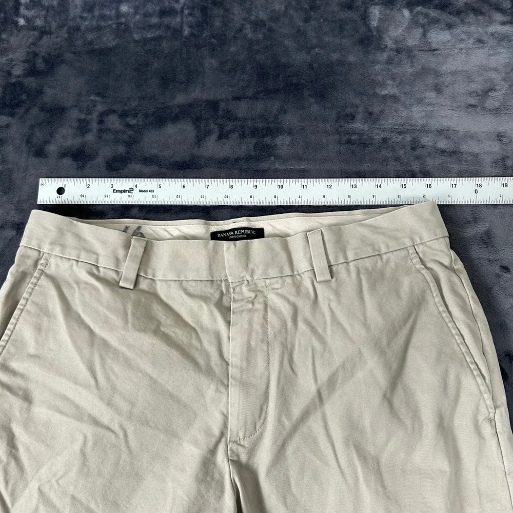 Banana Republic Aiden Chino Pants Mens 32x30 Tan Khaki Slim Fit Casual 2613